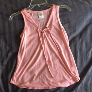 Self-Esteem Pink Tank Top With Ties